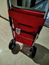 匠者折叠购物车便携轻便铝合金手拉车购物小拖车家用拉杆买菜车小拉车 红色两轮款铝合金购物车-创新款 实拍图