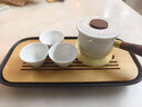 南山先生 茶具套装办公便携快客杯玻璃耐热防烫日式功夫茶具东篱侧把壶旅行茶具 东篱快客杯_影青+九歌茶盘+茶叶罐_礼盒装 实拍图