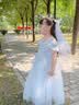 彬单儿童礼服长款蓬蓬裙高端洋气夏季女童连衣裙钢琴表演服 白色 130  实拍图
