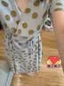 德玛纳【围裹式收腰茶歇裙】夏V领复合丝花瑶绉印花大摆纽扣装饰连衣裙 实拍图