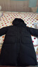 雅鹿羽绒服女长款冬季新款服女中长款连帽冬装外套新年红FY 黑色 M 160 实拍图