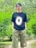 POUM休闲工装七分裤男士夏季潮流速干冰丝运动短裤TQ05牛油果绿M 实拍图