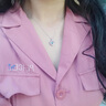 老凤祥钻石项链女足银跳动的心吊坠首饰七夕情人节礼物送女朋友老婆生日 【灵动真钻石】心随你动钻石项链 实拍图