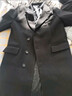 艾梵斯贝新款冬季男士毛呢大衣中长款过膝加厚呢子男款风衣外套韩版潮宽松 黑色(加棉款) 2XL 实拍图