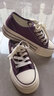 卓诗尼松糕厚底帆布鞋2025秋季新款小白鞋女鞋运动板鞋休闲鞋子 紫色 36 实拍图