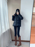 高梵王星越同款黑金鹅绒服机能4.0五格2024年新款男女同款短款羽绒服 高定骑士黑 S 实拍图
