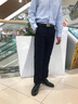 罗蒙旗舰店桑蚕丝弹力休闲裤男士春秋冬加绒加厚商务直筒免烫西装裤子 春秋款-藏青色 32 码(2尺5) 实拍图