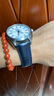 积优（JEAYOU）欧米茄表带蝶飞优原装鳄鱼皮手表带真皮优原厂男士适用海马300超霸海马150新碟飞欧米伽女款omega 蓝色【折叠扣款】 21mm 不配扣 实拍图
