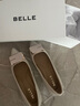 百丽（Belle）高跟鞋女细跟商场同款通勤方扣猫跟单鞋A8X1DAQ4 米白 37 (235mm) 实拍图