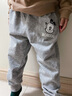 巴布豆宝宝长裤婴儿衣服春秋新款儿童裤子中小童束脚百搭童装男童外穿 灰 黄圈巴布x 100 实拍图