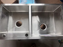 华帝（VATTI）水槽单槽厨房洗菜盆一体盆 洗碗大单槽水池盆304不锈钢水槽台下盘 《双槽》82*45双槽+抽拉龙头 实拍图