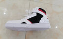 李宁男鞋板鞋休闲鞋男春秋季高帮新款耐磨防滑革面轻质滑板鞋运动鞋子  标准白/ 公牛红 43 实拍图