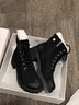 百丽（Belle）户外时尚羊皮马丁靴女商场同款舒适短靴3NW40DD5 黑色-单里 37 (235mm) 实拍图