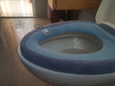 赞璐桐（ZANLUTONG）马桶坐垫通用春冬季加厚马桶垫方形家用坐便器垫座便垫网红坐便套 【1条装】牛头加厚提手【灰蓝】 实拍图
