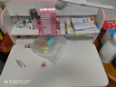 读书郎儿童学习书桌椅套装多功能可升降中小学生桌椅子写字桌家用课桌 加宽桌面+减压坐垫+手摇升降粉 实拍图