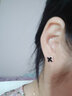 莞晗999足银四叶草耳钉女银耳环玛瑙耳饰七夕情人节生日礼物送女友 小号耳钉【999足银·黑玛瑙】 实拍图