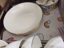 京东京造白月光鎏金骨瓷系列8英寸陶瓷盘子骨瓷家用餐盘可微波4只装  纯白 实拍图