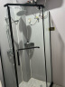 箭牌（ARROW） 淋浴房黑色钻石型浴室干湿分离不锈钢玻璃隔断家用玻璃门平开门 900*900 不锈钢【1499】现货 晒单实拍图