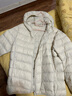 鸭鸭（YAYA）佟丽娅同款秋冬轻薄羽绒服女冬装短款鸭绒轻型薄款女士保暖外套K 米白色 XL (170) 实拍图