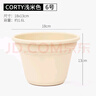 爱丽思（IRIS）花盆简约环保大花盆园艺花卉盆树脂波纹浮雕加厚花盆 6号浅米色1.6L 实拍图