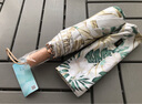 天堂伞双层加厚黑胶防晒防紫外线遮阳伞太阳伞折叠晴雨两用伞男女士款 翠影-双层-三折款（金色伞架） 实拍图