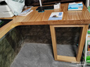 优品元素 实木电脑桌台式家用转角书桌卧室墙角拐角简易办公写字学习桌子 标准版:120*55*75边长80厚度5cm 实木 实拍图
