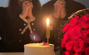 纪梵哲奢侈品永恒之心项链女生手链耳钉首饰520情人节生日礼物送老婆 玫瑰金色·蓝钻项链 玫瑰花礼盒装 实拍图