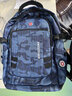 伊努博初中生护脊书包中学生大学生大容量男生旅行双肩包高中减负背包新 迷彩蓝-17寸+胸扣 实拍图