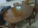 上林春天实木餐桌 可伸缩折叠实木餐桌椅组合餐桌餐椅圆形饭桌子餐厅家具 实拍图