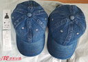 米雪蔻帽子男女通用休闲百搭光板牛仔布鸭舌帽户外运动棒球帽防晒太阳帽 牛仔款深蓝色 均码 可调节头围（56-60cm） 实拍图