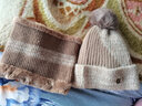 侬依拉帽子女秋冬季韩版潮百搭时尚加绒毛线帽冬天骑车保暖防风防寒保暖棉帽 咖啡 均码【帽子+围脖】 实拍图