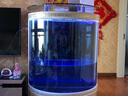 欧庭（OUTING）欧式半圆中型玻璃鱼缸水族箱形落地靠墙吧台客厅生态 欧式款 长+3CM 0.8米长 实拍图