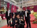 租伴郎服西装三件套春秋冬新郎结婚毕业面试兄弟正装合唱男士礼服 租/黑外套+黑西裤+白衬衫+领结 2XL 实拍图