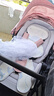 TianRui婴儿推车高景观可坐可躺双向轻便折叠避震新生儿宝宝推车婴儿车 乐享版-奶昔粉【包裹型护脊舱】 实拍图
