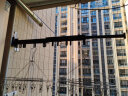 尔沫（EM）阳台折叠晾衣架免打孔晾晒架置物架挂壁可伸缩杆晒被子家用晾衣杆 枪灰三段-12挂钩 晒单实拍图