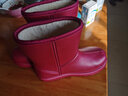 漂步雪地靴女冬季防水棉鞋加绒防滑保暖雨靴一体洗车厨房冷藏工作雨鞋 枣红色 38 实拍图