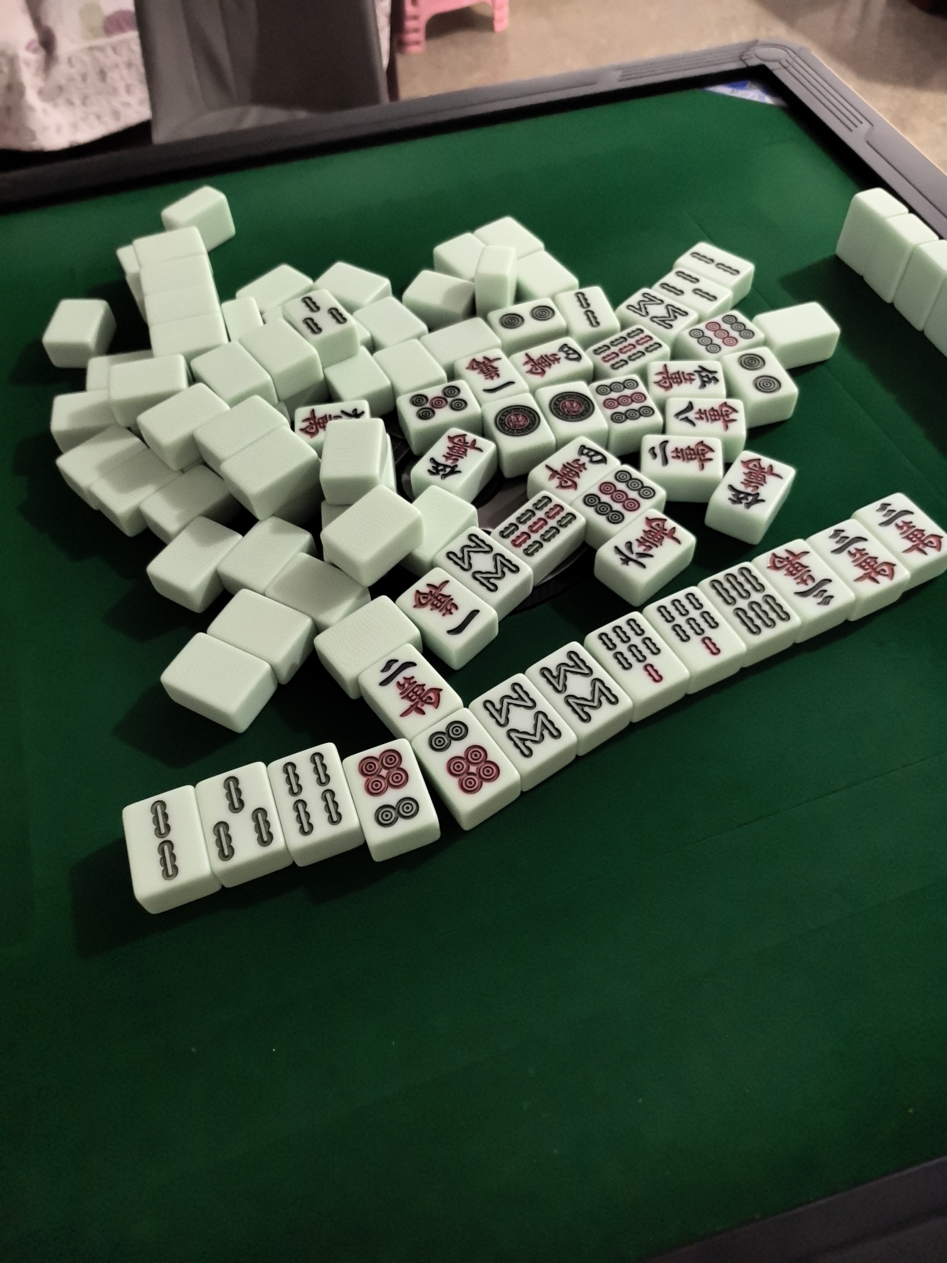雀牌【防侧翻万次不卡牌】麻将机全自动最新款电动折叠餐桌一体家两用 9【低音A4机芯+增厚边框】一键降噪+仿玉牌+防侧翻-蓝 请联系客服选择麻将牌大小 实拍图
