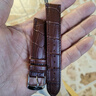 上海手表表带头层牛皮表带适用于上海机械表男皮表带手表配件男士表带 20mm-棕色-银色针扣 实拍图