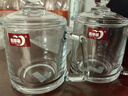 青苹果泡茶杯带盖 无铅玻璃把手水杯玻璃杯商务会议家用350ML两只装 实拍图