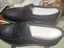 蜘蛛王男士皮鞋一脚蹬大码商务休闲皮鞋真皮中老年爸爸鞋 48475 黑色 47 实拍图