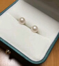 大溪地18K金淡水珍珠耳钉 7-8mm强光白色珍珠耳饰送女友生日礼物 实拍图