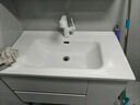 白色恋人实木浴室柜简约现代陶瓷一体盆洗手盆柜组合洗手台洗脸盆洗漱台 90CM智能除雾镜柜|陶瓷一体盆|ENF环保板材 实拍图