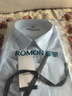 罗蒙（ROMON）纯色商务职业正装男士衬衫工装男装长袖衬衣男CS108蓝色2XL 实拍图