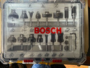 博世（BOSCH） 木工铣刀套装修边机刀头专业雕刻机锣刀套装修边刀1/4柄 木工铣刀15件套装 实拍图