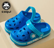 酷趣（Coqui）儿童洞洞鞋男童女童轻质排沙两穿休闲拖鞋大童星空蓝32-33 CQ8537 实拍图