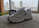 斯凯奇（Skechers）女小白鞋厚底增高休闲鞋网面透气运动鞋时尚春季款 99999863 白色/海军蓝色/WNV 35.5 实拍图