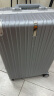90分PC旅行箱轻质铝框行李箱防刮商旅两用拉杆箱20英寸登机箱太空银 实拍图