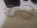 FRANZLISZT 近视眼镜框男女复古眼睛商务眼防蓝光防辐护目镜记忆金属 金色 防蓝1.56非球面0-400度丨留言 实拍图
