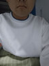 鹿凌青长袖T恤男圆领打底衫衣服男女情侣秋冬季青少年宽松卫衣男上衣 白色 加绒 3XL 实拍图