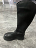 百丽（Belle）周雨彤白鹿同款显瘦小V靴长筒靴女冬商场款弹力靴A1V1DDG3预预售 黑仙草-微光皮面（绒里） 37 (235mm) 实拍图